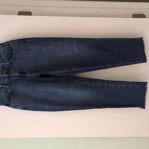 Eileen Fisher Organic Cotton Straight Leg Mid Rise Side Split Hem Jeans Sz 4